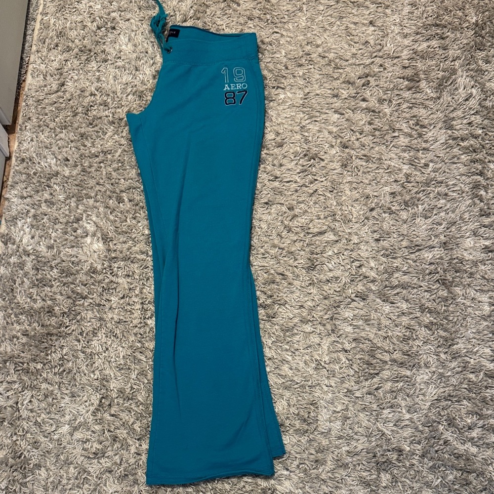 Aeropostale Teal Wide-Leg Lounge Pants